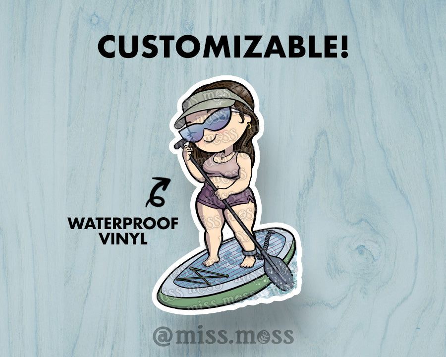 Paddle Boarder Large Vinyl Sticker