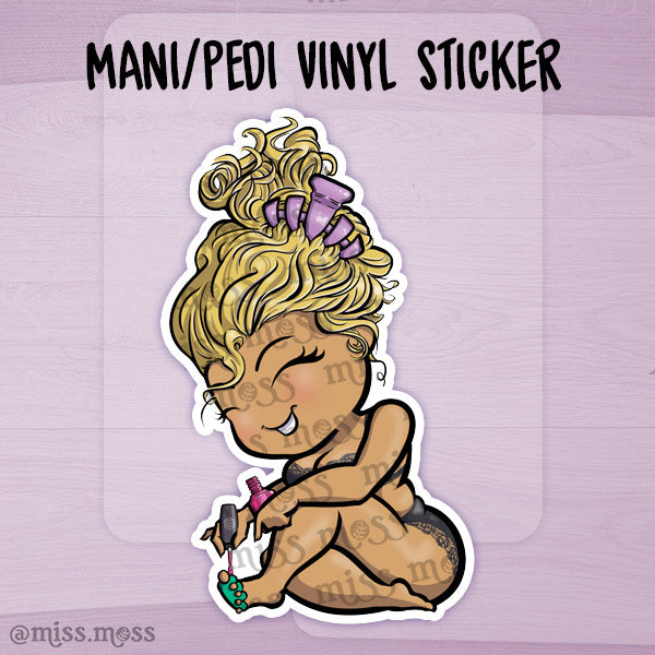 Pedicure Manicure Girl Vinyl Sticker