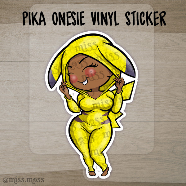 Pika Onesie Girl Vinyl Sticker