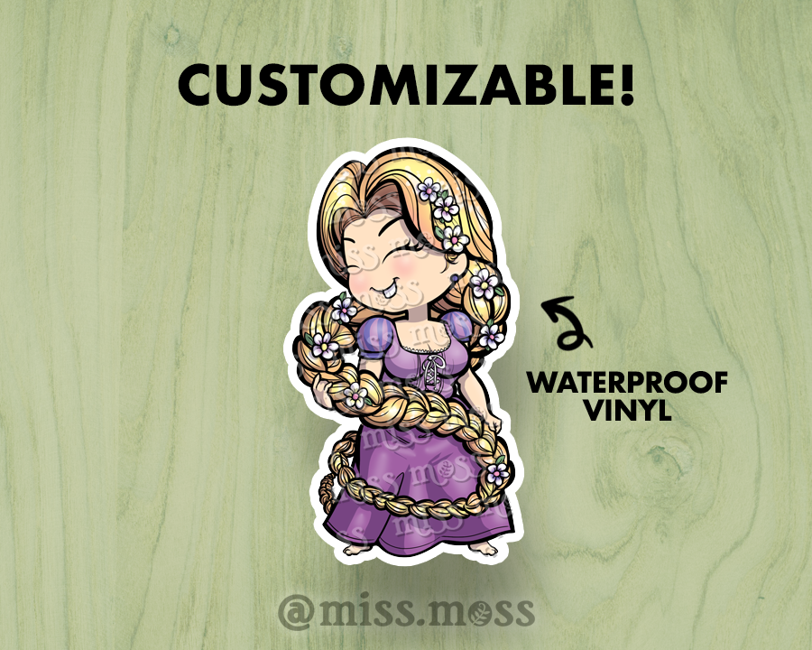 Rapunzel Princess Large Vinyl Sticker