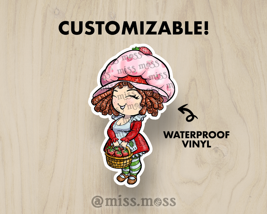 Strawberry Shortcake 80's Large Vinyl Sticker