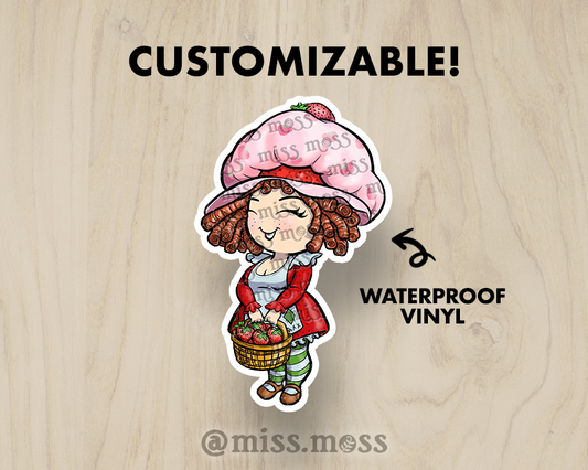 Strawberry Shortcake 80's Large Vinyl Sticker