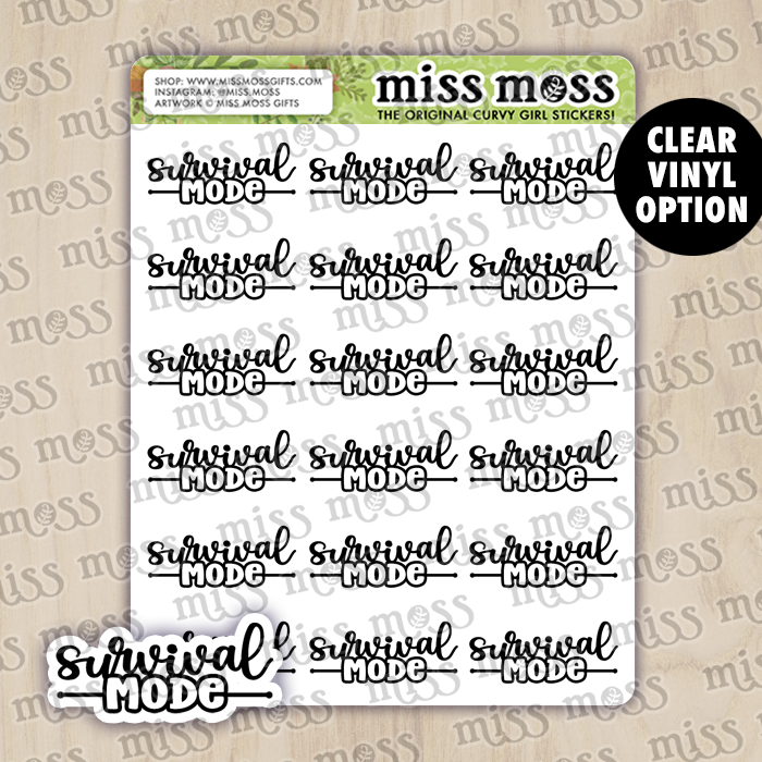 Survival Mode Script Planner Stickers