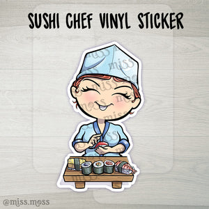 Sushi Chef Vinyl Sticker