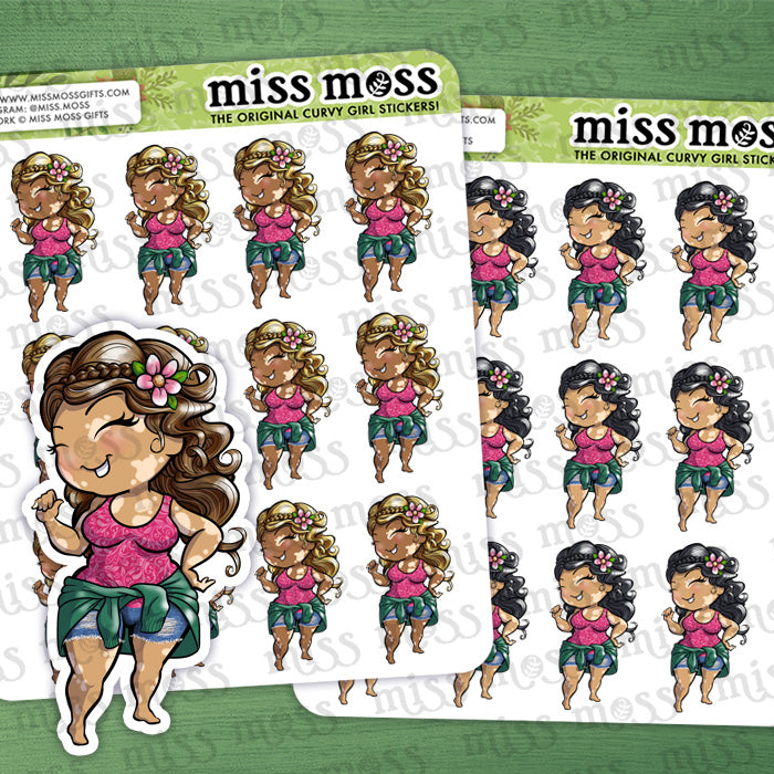 Vitiligo Girl Vinyl Planner Stickers