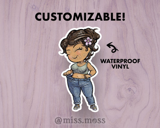 Weight Loss Large Vinyl Sticker