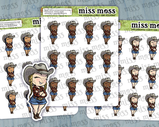 Western Cowgirl Vinyl Planner Stickers