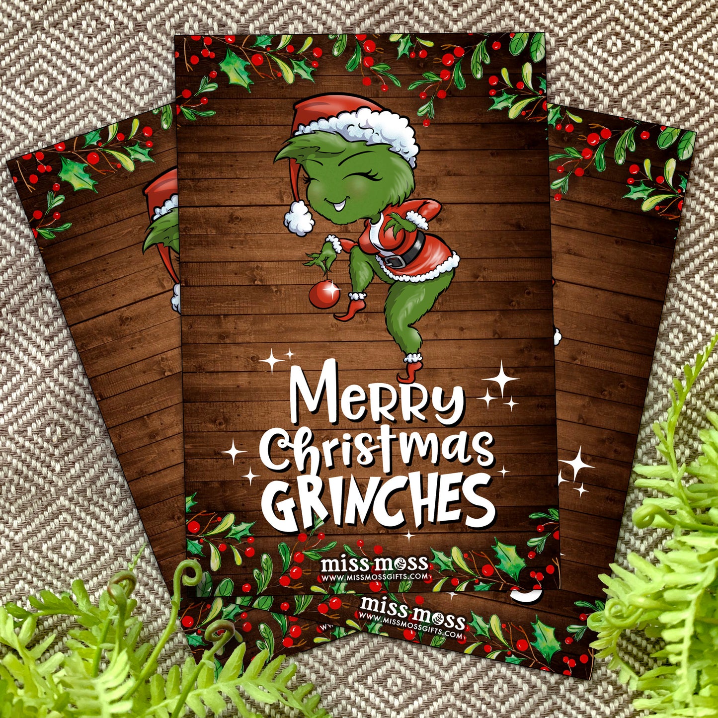 Merry Christmas Grinches Journaling Card