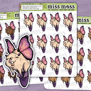 Beavers w/ Wings "Beaverfly" Shaving Stickers - Miss Moss Gifts