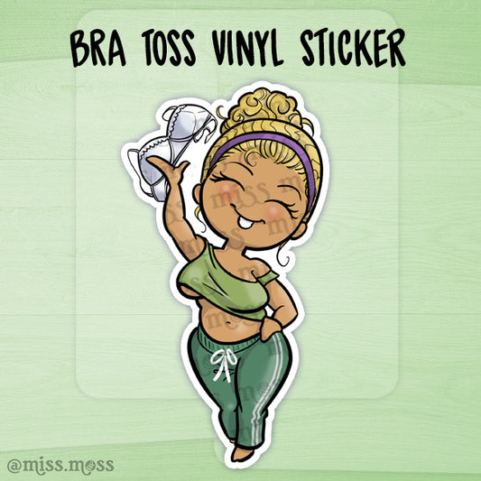 JUMBO Braless No Bra Curvy Girl Vinyl Sticker