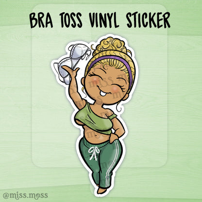 Braless No Bra Curvy Girl Vinyl Die-Cut – Miss Moss Gifts
