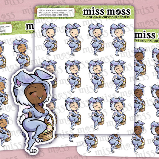 Bunny Girl Vinyl Planner Stickers