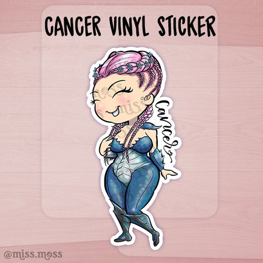 JUMBO Cancer Zodiac Horoscope Vinyl Sticker