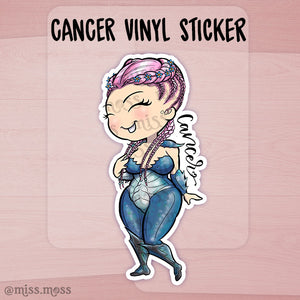 Cancer Zodiac Horoscope Vinyl Die-Cut Sticker