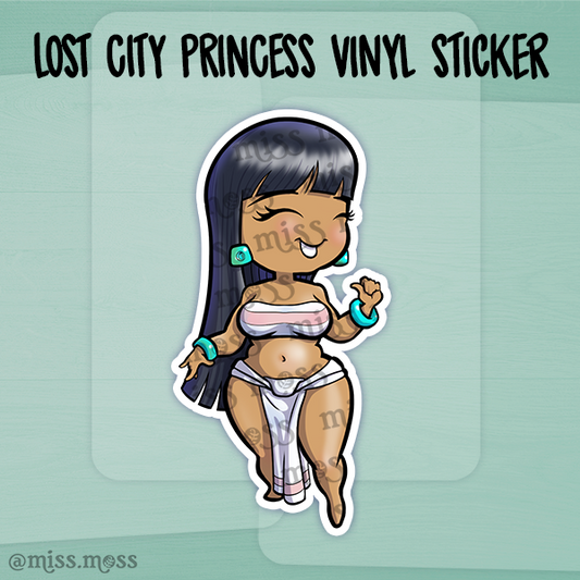 JUMBO Lost City Princess Vinyl Sticker