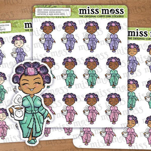 Coffee Drinker Lazy Day Planner Stickers - Miss Moss Gifts