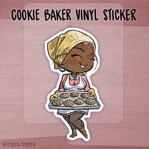 Cookie Baker Waterproof Vinyl Sticker