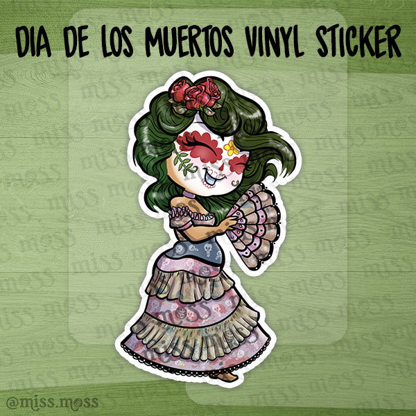 Día de los Muertos Waterproof Vinyl Sticker