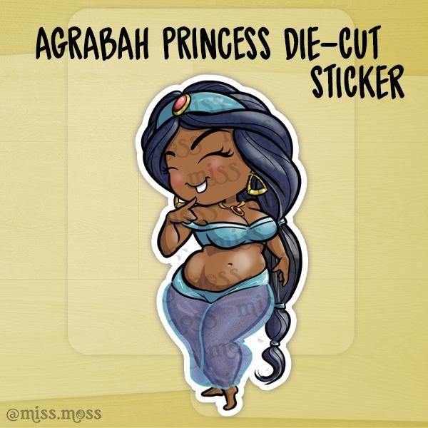 Agrabah Princess Jasmine Die-Cut Sticker - Miss Moss Gifts Planner Stickers