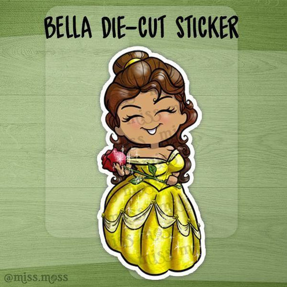 Bella Princess Die-Cut Sticker - Miss Moss Gifts