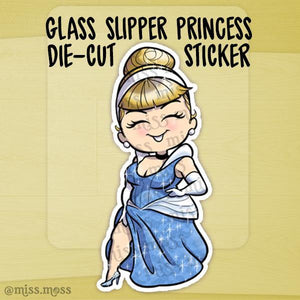 Glass Slipper Princess Die-Cut Sticker - Miss Moss Gifts