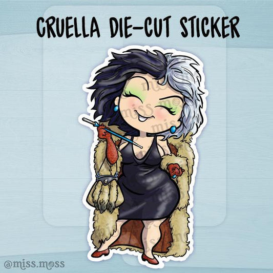 Cruel Villian Die-Cut Sticker - Miss Moss Gifts