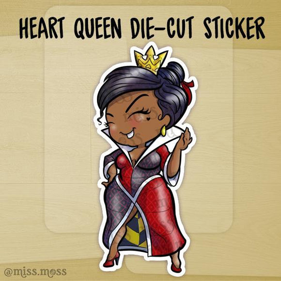 Hearts Villian Die-Cut Sticker - Miss Moss Gifts