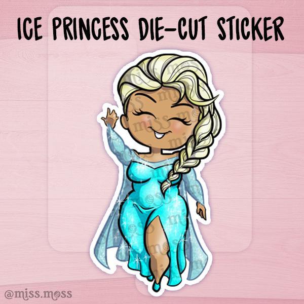Ice Princess Die-Cut Sticker - Miss Moss Gifts
