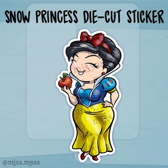 Snow Princess Die-Cut Sticker - Miss Moss Gifts