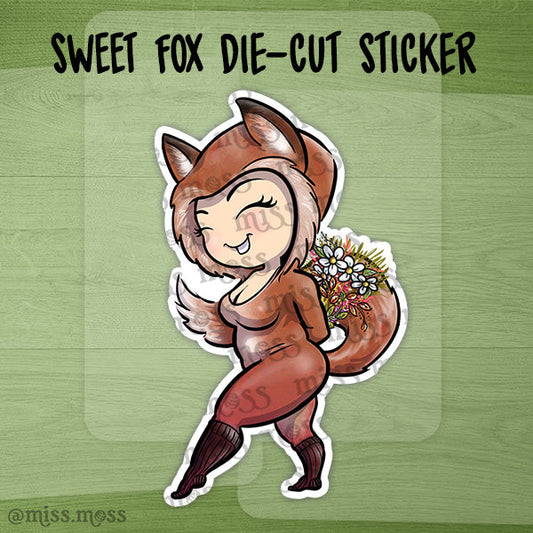 JUMBO Sweet Autumn Fox Vinyl Sticker