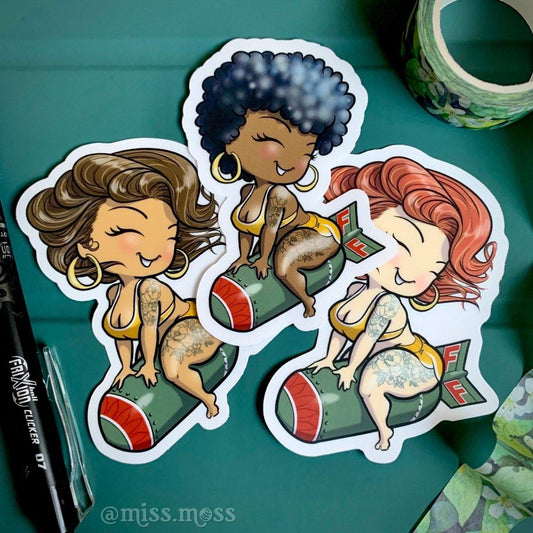 Droppin' F Bombs Waterproof Vinyl Decal - Miss Moss Gifts