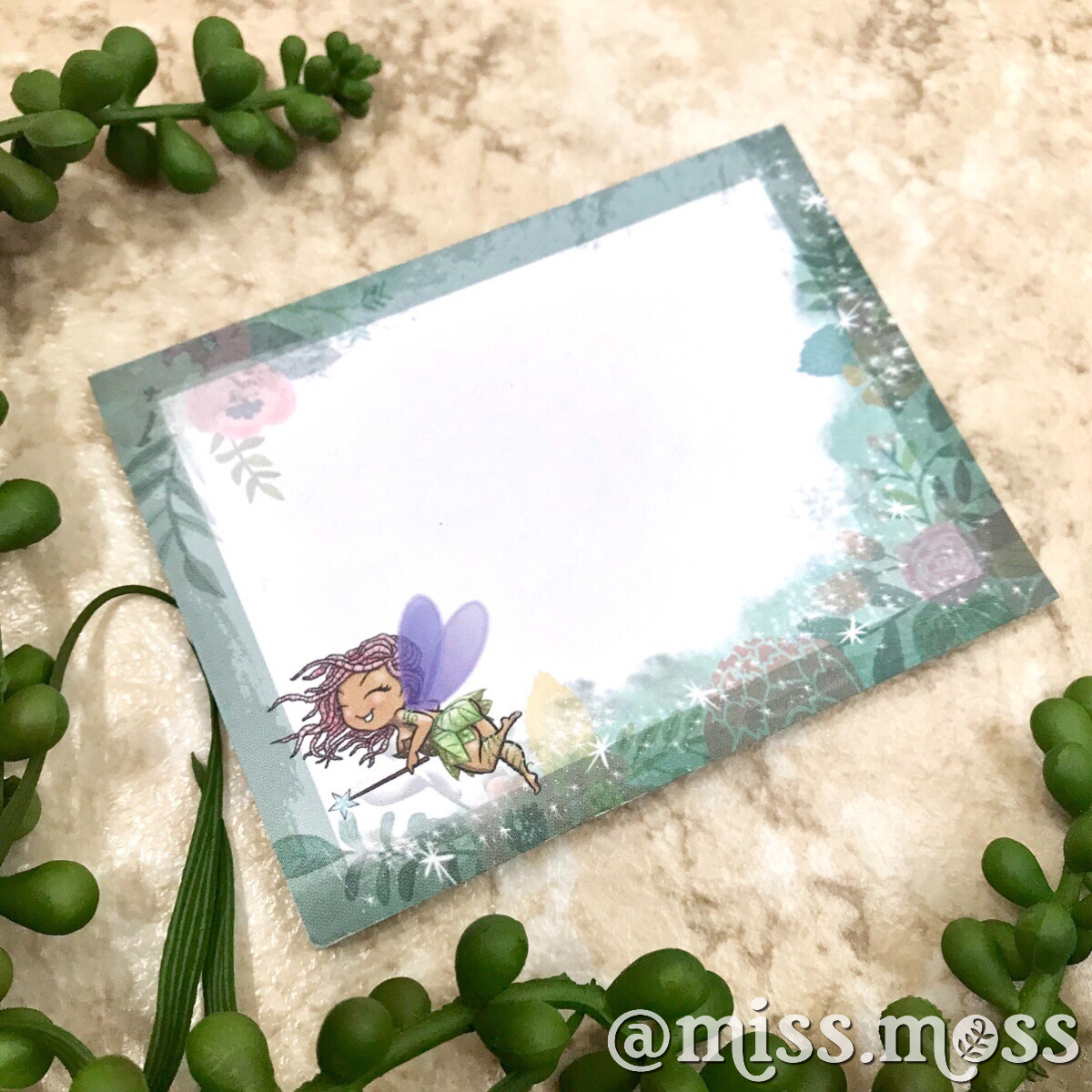 Curvy Fairy Sticky Notes - Miss Moss Gifts