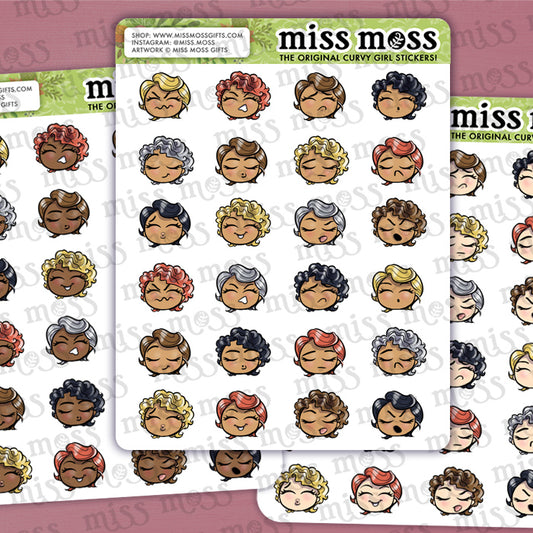 Emoti Head Vinyl Planner Stickers