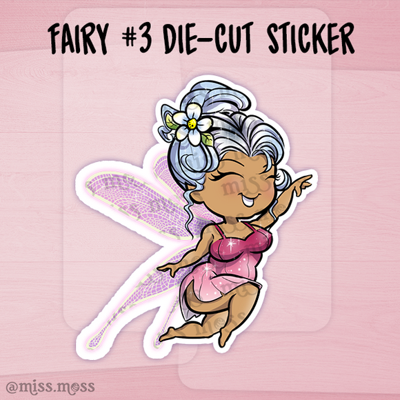 Fairy #3 Die Cut Waterproof Vinyl Sticker