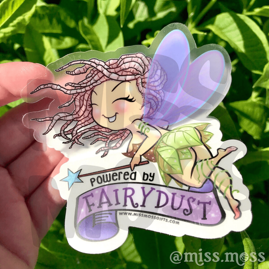 Powered by Fairydust Waterproof Vinyl Decal - Miss Moss Gifts