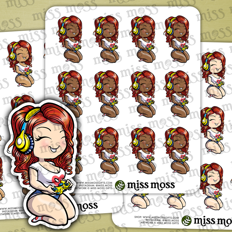 Gamer "Maryjane" Stickers - Miss Moss Gifts
