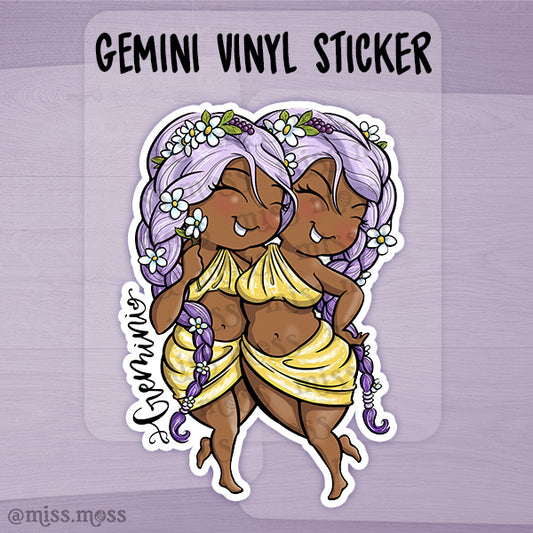 JUMBO Gemini Zodiac Horoscope Vinyl Sticker
