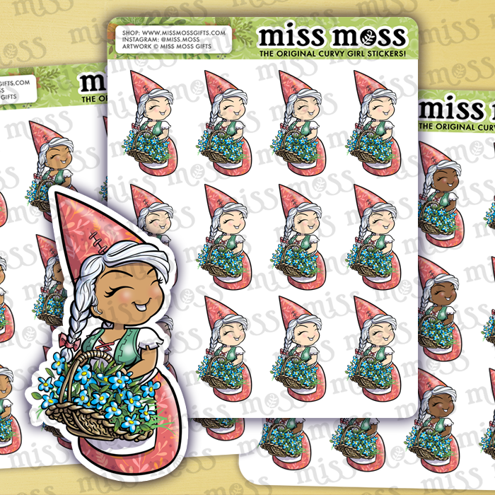 Gnome Girl Planner Stickers - Miss Moss Gifts