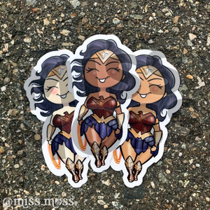 Wonder Woman Waterproof Vinyl Decal - Miss Moss Gifts