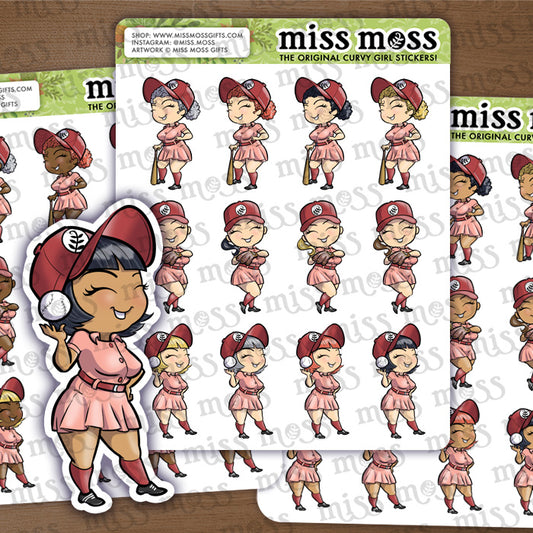 A League of Their Own Baseball Sampler Vinyl Planner Stickers