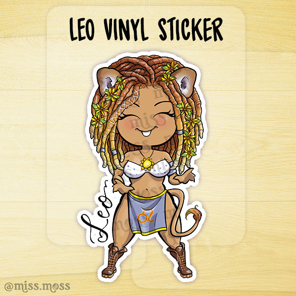 Leo Zodiac Horoscope Vinyl Die-Cut Sticker