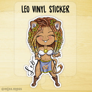 Leo Zodiac Horoscope Vinyl Die-Cut Sticker