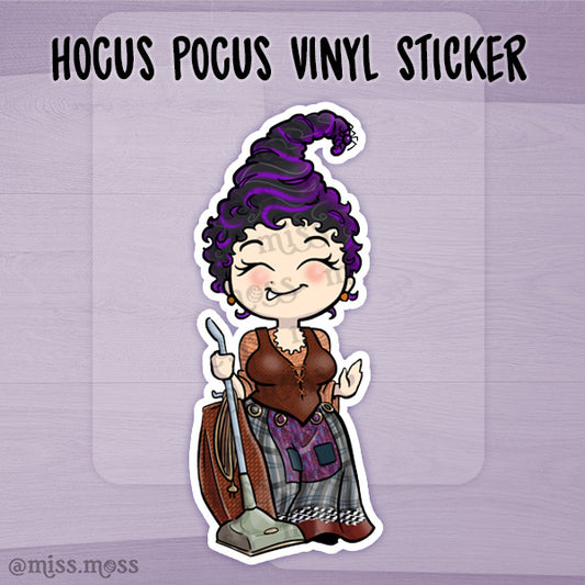 JUMBO Mary Halloween Witch Vinyl Sticker