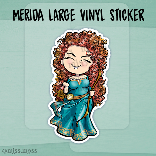 JUMBO Archer Princess Large Waterproof Vinyl Sticker