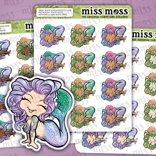 Rainbow Mermaid Vinyl Planner Stickers