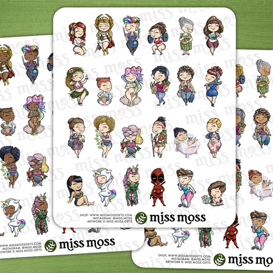 Miss Moss Minis Sticker Sampler v2.0 - Miss Moss Gifts