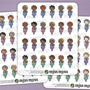 Mini Nurse Doctor Dentist Curvy Girl Stickers - Miss Moss Gifts