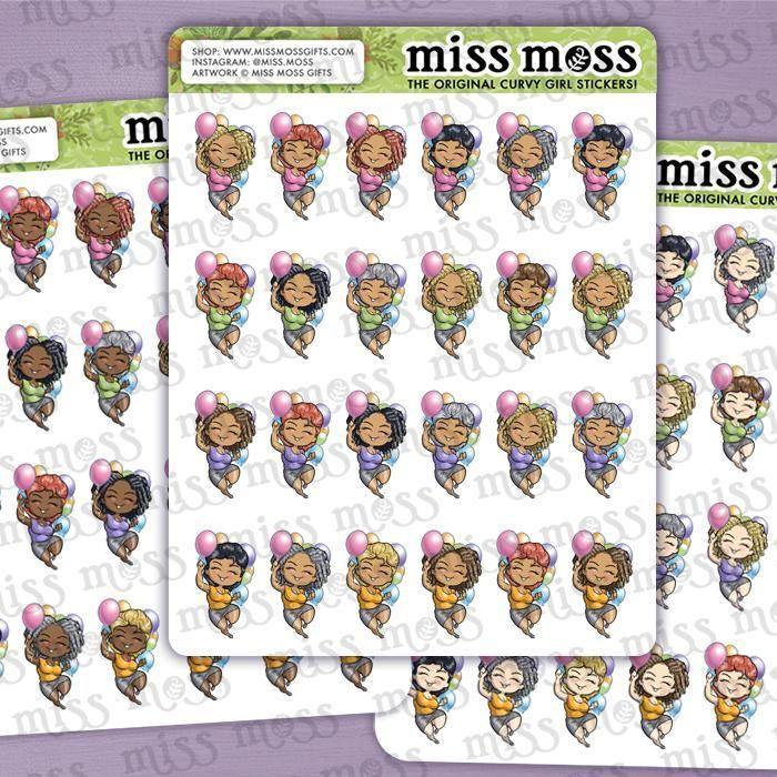 Mini Celebration Birthday Stickers - Miss Moss Gifts