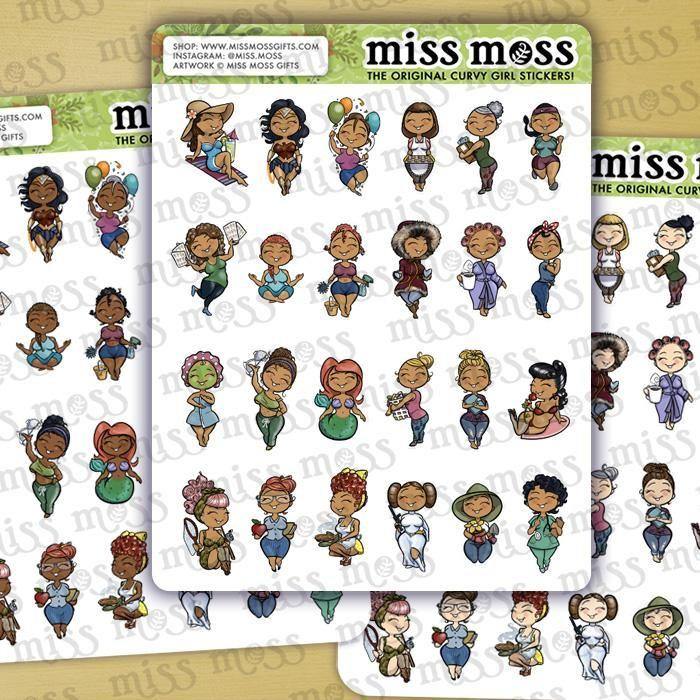 Miss Moss Minis Assorted Sampler Stickers v1.0 - Miss Moss Gifts