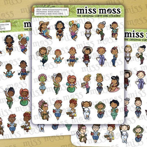 Miss Moss Minis Assorted Sampler Stickers v1.0 - Miss Moss Gifts